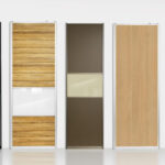 Kování pro posuvné dveře vestavěných skříní Mline - různé dekory