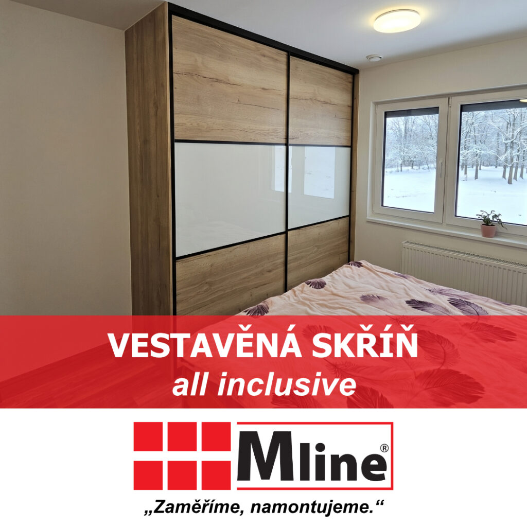 Vestavěná šatní skříň s montáží od Mline